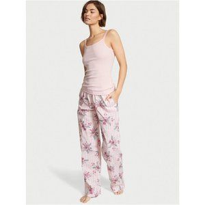 VICTORIA SECRET - RIB CAMI & POPLIN PANT SET - Size M